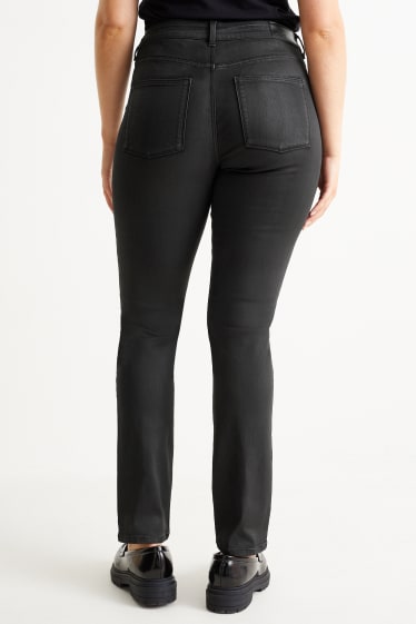 Dámské - Slim jeans - mid waist - černá