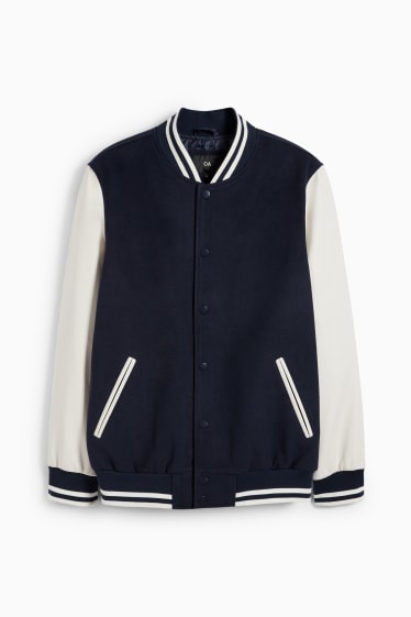 Hommes - Veste style universitaire - bleu foncé