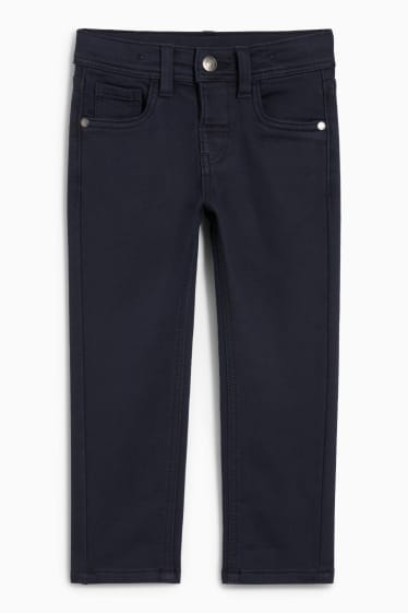 Enfants - Pantalon doublé - slim fit - bleu foncé