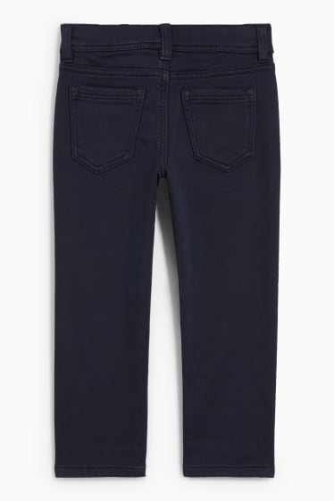 Enfants - Pantalon doublé - slim fit - bleu foncé