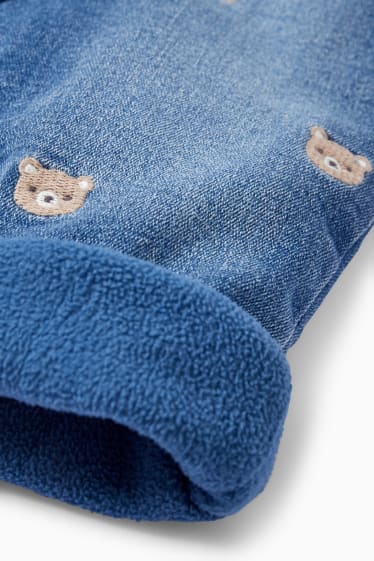 Babys - Baby-spijkerbroek - met patroon - jeanslichtblauw