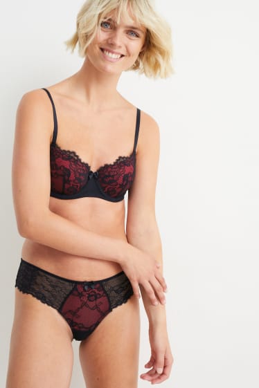 Donna - Perizoma - rosso scuro