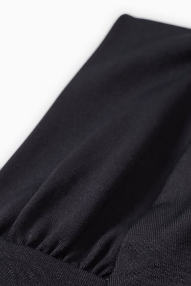 Dospívající a mladí - CLOCKHOUSE - krátké tričko s dlouhým rukávem - černá