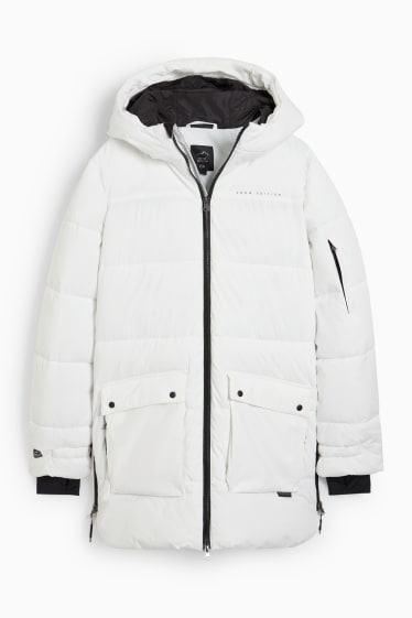 Women - Ski jacket with hood - white