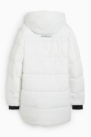 Women - Ski jacket with hood - white