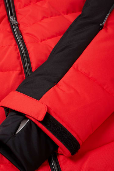 Donna - Giacca da sci con cappuccio - rosso