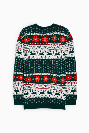 Men - Christmas jumper - Father Christmas - green