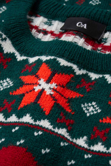 Men - Christmas jumper - Father Christmas - green