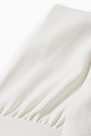 Ados & jeunes adultes - CLOCKHOUSE - haut court à manches longues - blanc crème