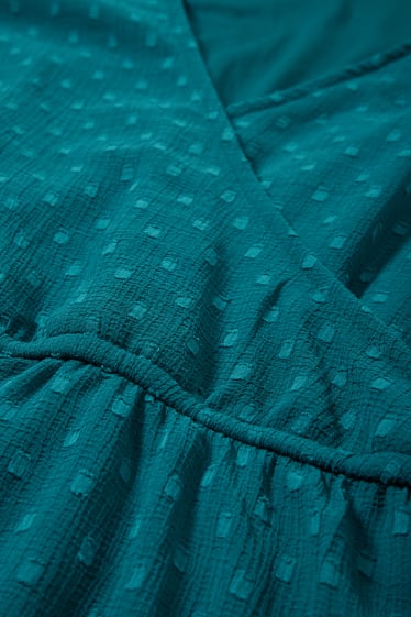 Femmes - Robe portefeuille - bleu pétrole