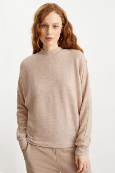 Dames - Sweatshirt - licht beige