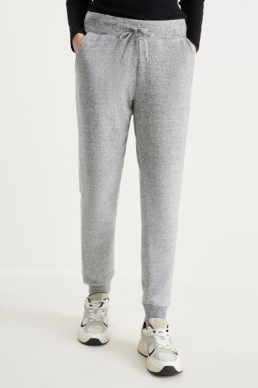 Donna - Pantaloni sportivi basic - grigio chiaro melange