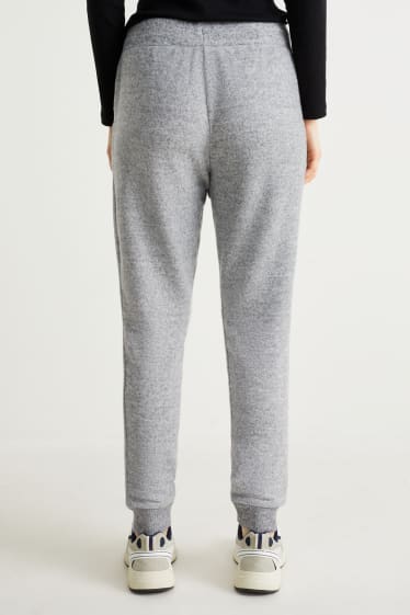 Dames - Basic joggingbroek - licht grijs-mix