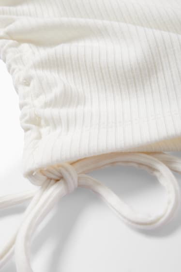 Donna - CLOCKHOUSE - maglia a maniche lunghe - taglio corto - bianco