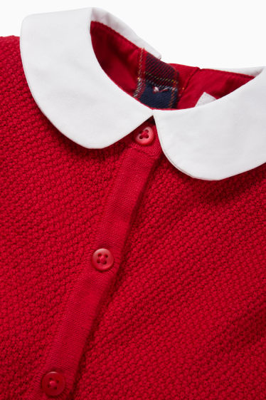 Baby Mädchen - Baby-Outfit - 3 teilig - dunkelrot