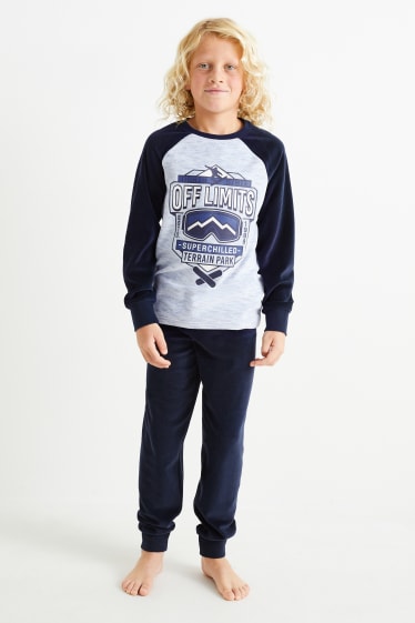 Children Boys - Winter pyjamas - 2 piece - dark blue
