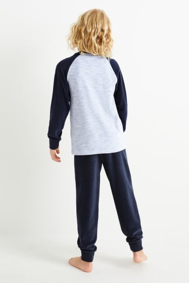 Niños - Pijama de invierno - 2 piezas - azul oscuro