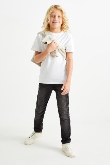 Kinder Buben - Slim Jeans - dunkeljeansgrau