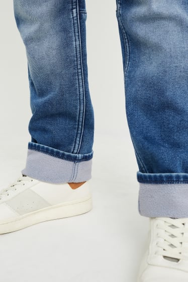 Kinder - Straight Jeans - Thermojeans - jeansblau