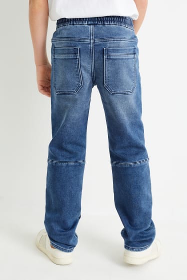 Kinderen - Straight jeans - thermojeans - jeansblauw