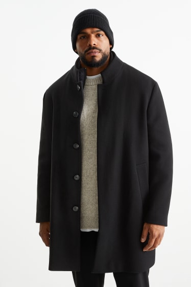 Men - Coat - 2-in-1 look - black