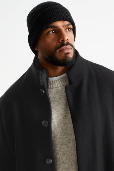 Herren - Mantel - 2-in-1-Look - schwarz