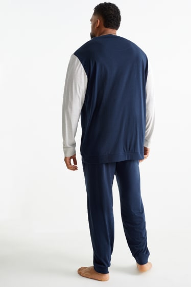 Heren - Pyjama - donkerblauw