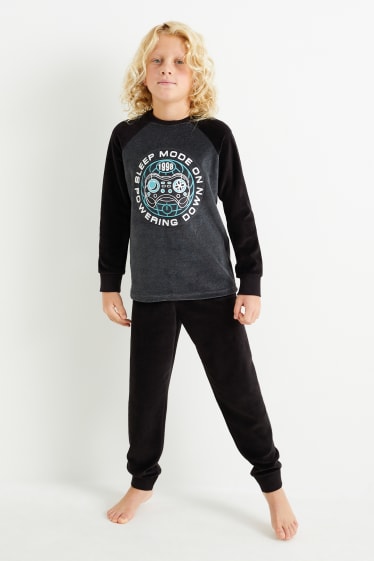 Children Boys - Winter pyjamas - 2 piece - black