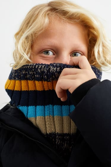 Kinderen: jongens - Colsjaal - gestreept - donkerblauw