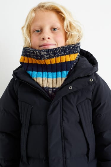 Kinderen: jongens - Colsjaal - gestreept - donkerblauw