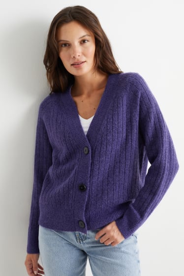 Femmes - Gilet de maille - violet