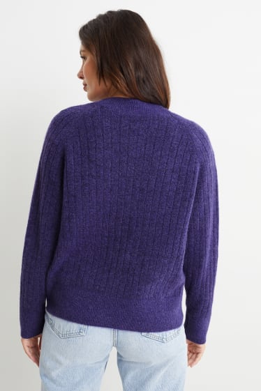 Femmes - Gilet de maille - violet