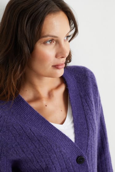 Femmes - Gilet de maille - violet