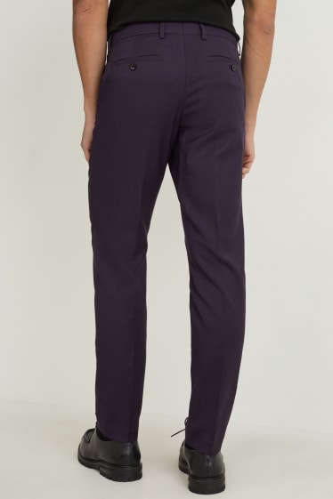 Hommes - Pantalon de costume - slim fit - Flex - stretch - violet