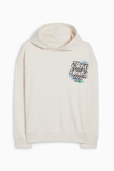 Kinder - Graffiti - Hoodie - cremeweiß