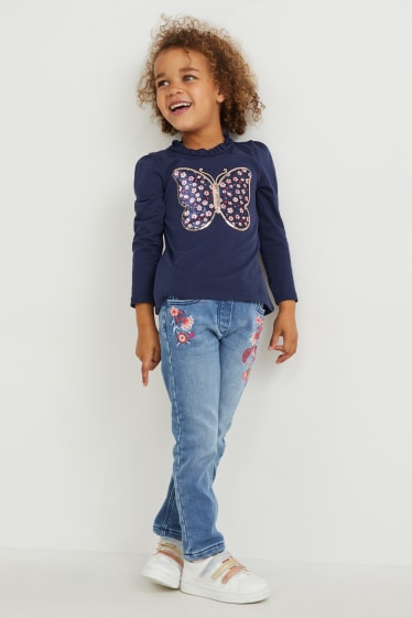 Enfants filles - Skinny jean - jean doublé - jean bleu