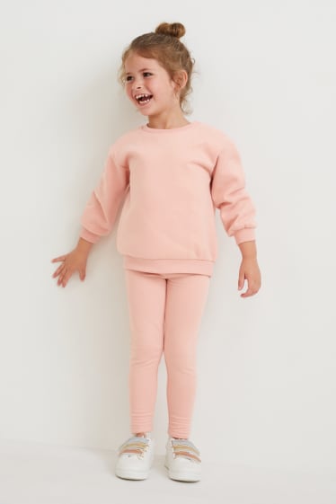 Enfants - Lot de 2 - leggings chauds - rose