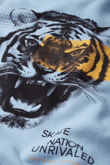 Kinderen - Set - tijger - hoodie en joggingbroek - 2 delig - blauw