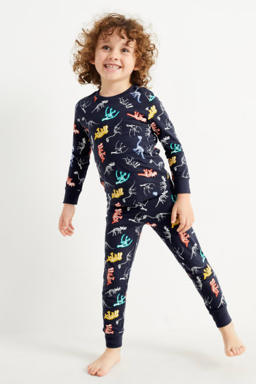 Enfants garçons - Dinosaures - pyjama - 2 pièces - bleu foncé