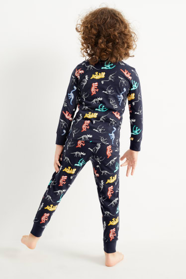 Enfants garçons - Dinosaures - pyjama - 2 pièces - bleu foncé