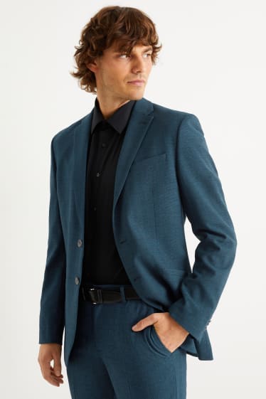 Hommes - Veste de costume - slim fit - Flex - LYCRA® - vert foncé