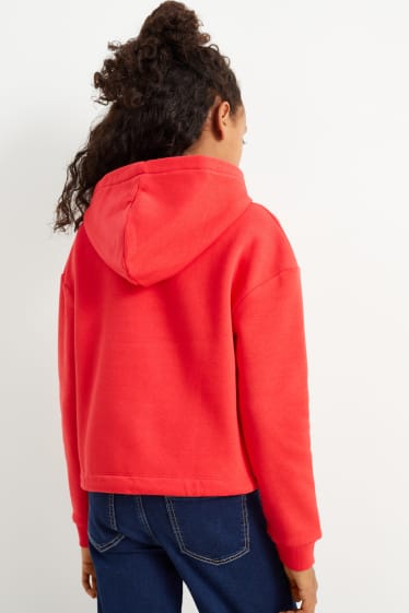 Kinder Mädchen - Der Grinch - Weihnachts-Hoodie - rot