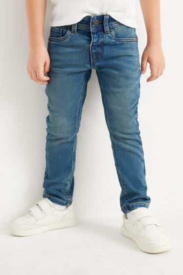 Kinderen - Slim jeans - thermojeans - jog denim - jeanslichtblauw