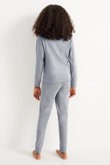 Enfants - Hibou - pyjama - 2 pièces - gris