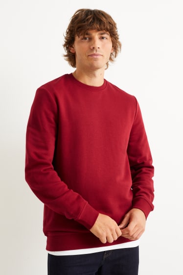 Hommes - Sweat - rouge foncé