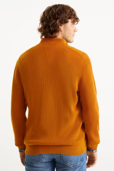 Hommes - Pull et chemise - regular fit - col button down - havane