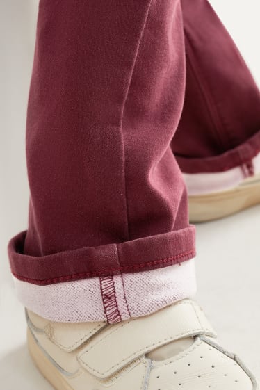 Kinder Mädchen - Thermohose - dunkelrot