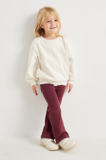 Enfants - Pantalon chaud - rouge foncé