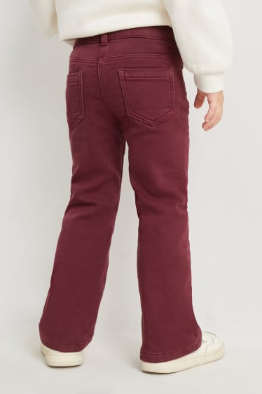 Kinder Mädchen - Thermohose - dunkelrot