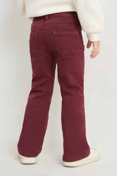 Enfants - Pantalon chaud - rouge foncé